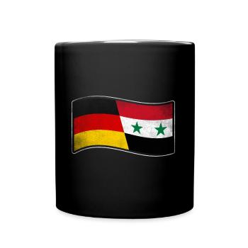Syrien Design für stolze Deutsch-Syrer - Tasse einfarbig - Schwarz - Vorne