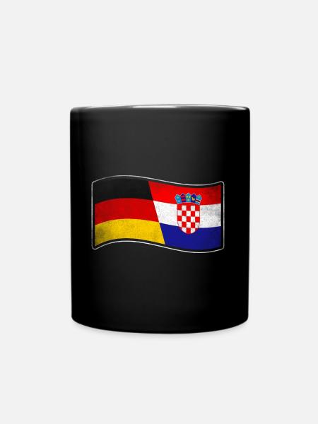 Kroatien Design für stolze Deutsch-Kroaten - Tasse einfarbig - Schwarz
