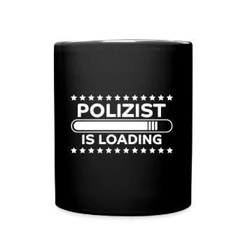 Polizist Spruch Polizei Lustiges Polizist Geschenk - Tasse einfarbig - Schwarz - Vorne