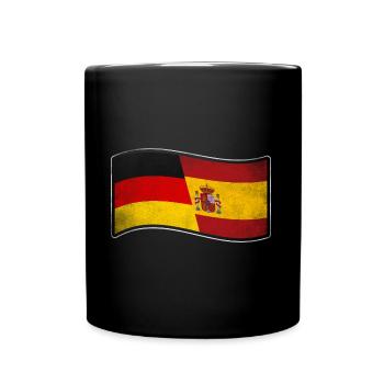Spanien Design für stolze Deutsch-Spanier - Tasse einfarbig - Schwarz - Vorne