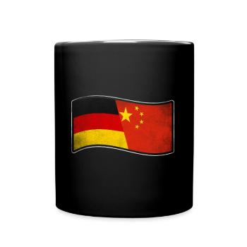China Design für stolze Deutsch-Chinesen - Tasse einfarbig - Schwarz - Vorne