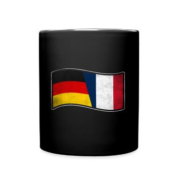 Frankreich Design für stolze Deutsch-Franzosen - Tasse einfarbig - Schwarz - Vorne