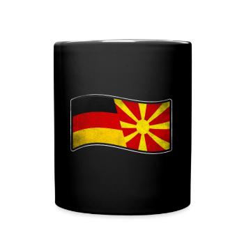Nordmazedonien Design für Deutsch-Mazedonier - Tasse einfarbig - Schwarz - Vorne