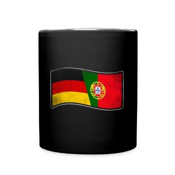 Portugal Design für stolze Deutsch-Portugiesen - Tasse einfarbig - Schwarz - Vorne