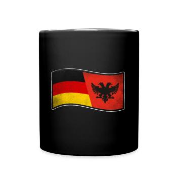 Albanien Design für stolze Deutsch-Albaner - Tasse einfarbig - Schwarz - Vorne
