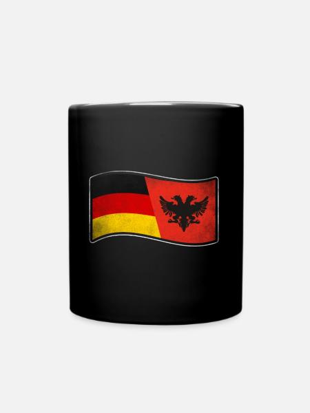 Albanien Design für stolze Deutsch-Albaner - Tasse einfarbig - Schwarz