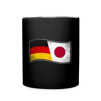 Japan Design für stolze Deutsch-Japaner - Tasse einfarbig - Schwarz - Vorne