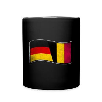 Belgien Design für stolze Deutsch-Belgier - Tasse einfarbig - Schwarz - Vorne