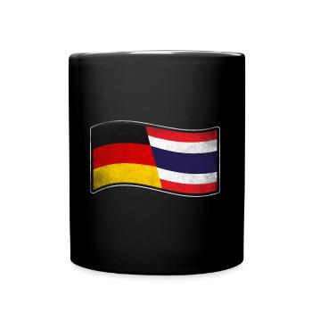 Thailand Design für stolze Deutsch-Thailänder - Tasse einfarbig - Schwarz - Vorne