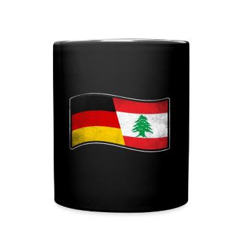 Libanon Design für stolze Deutsch-Libanesen - Tasse einfarbig - Schwarz - Vorne