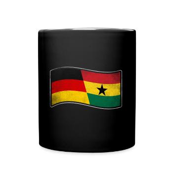 Ghana Design für stolze Deutsch-Ghanaer - Tasse einfarbig - Schwarz - Vorne