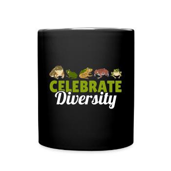 Herpétologiste Crapaud Amphibien Grenouille Les fans célèbrent D - Mug uni - noir - Devant