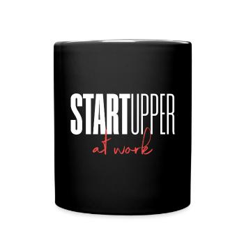 Startupper Startup at work - Tasse einfarbig - Schwarz - Vorne
