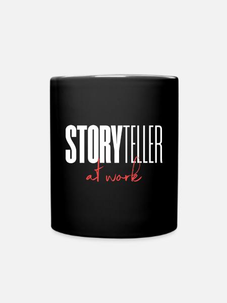 Storyteller at work - Tasse einfarbig - Schwarz