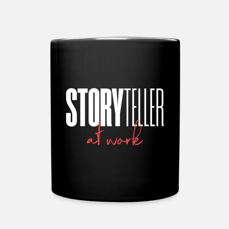 Storyteller at work - Tasse einfarbig - Schwarz