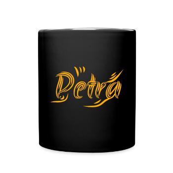 Geschenk für Petra - Tasse einfarbig - Schwarz - Vorne