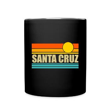 Kalifornien Surfen Santa Cruz - Tasse einfarbig - Schwarz - Vorne