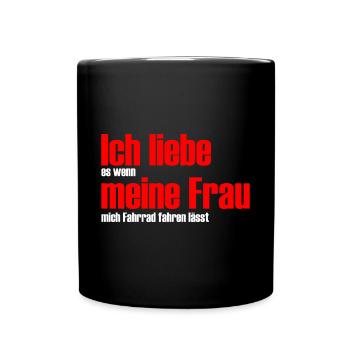 Ich Liebe meine Frau - Tasse einfarbig - Schwarz - Vorne