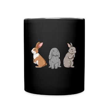 Conception de lapin mignon pour les propriétaires de lapins - Mug uni - noir - Devant