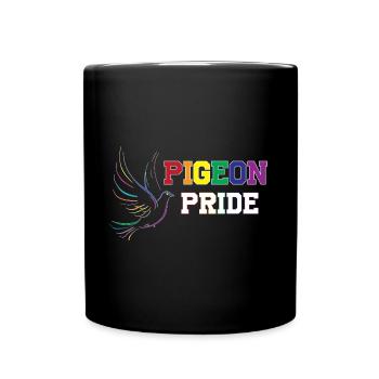 Taubenstolz LGBTQIA Design für Taubenliebhaber - Tasse einfarbig - Schwarz - Vorne