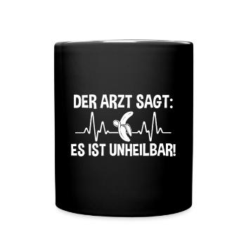 Früchte Banane - Tasse einfarbig - Schwarz - Vorne