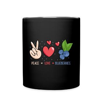 Blueberry, Fruit, Blueberry - Full Colour Mug - black - Front