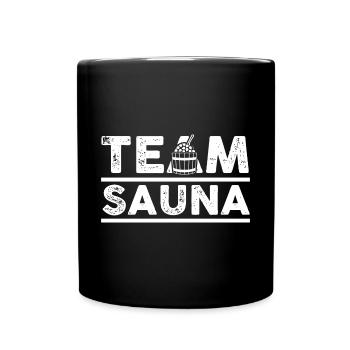 Wellness Saunagänger Saunieren Saunierer Sauna - Tasse einfarbig - Schwarz - Vorne