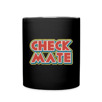 Schach Schachmatt Schachzüge Schachspieler - Tasse einfarbig - Schwarz - Vorne