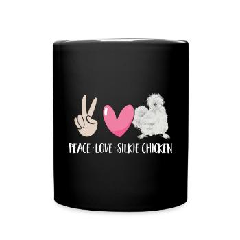 Seidenhuhn Poulet soyeux - Mug uni - noir - Devant
