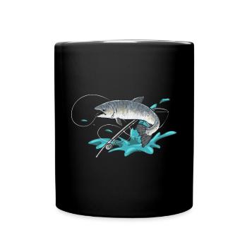 Pêche au saumon Pêcheur de saumon - Mug uni - noir - Devant