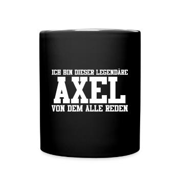 Axel Name Design - Tasse einfarbig - Schwarz - Vorne