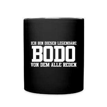 Bodo Name Design - Tasse einfarbig - Schwarz - Vorne