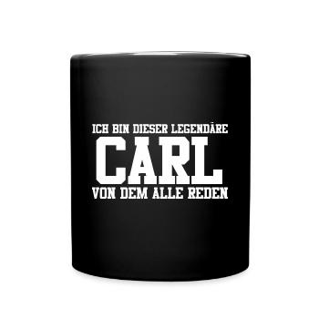 Carl Name Design - Tasse einfarbig - Schwarz - Vorne