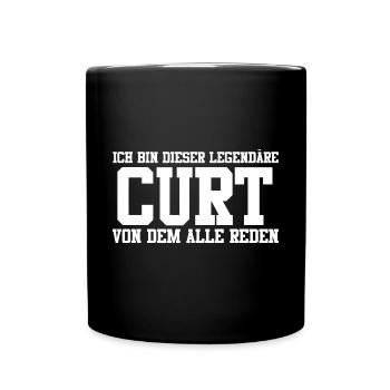 Curt Name Design - Tasse einfarbig - Schwarz - Vorne