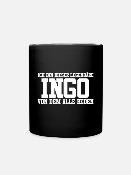 Ingo Name Design - Tasse einfarbig - Schwarz