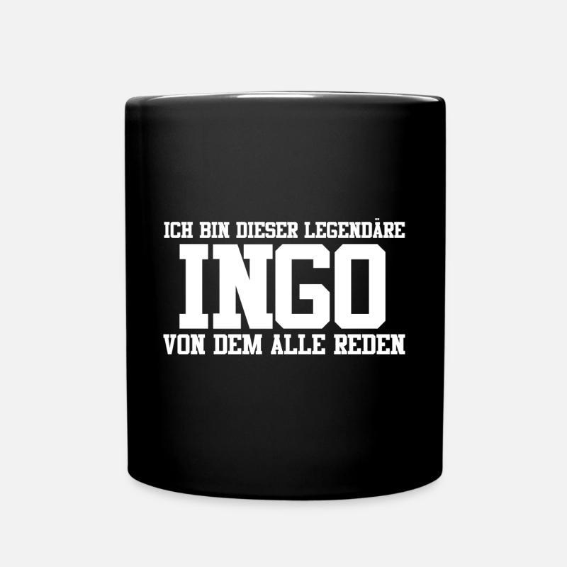 Ingo Name Design - Tasse einfarbig - Schwarz