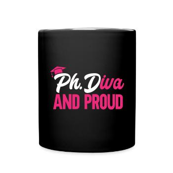PhD Graduate Doktorgrad Ph.D. Promotion - Tasse einfarbig - Schwarz - Vorne