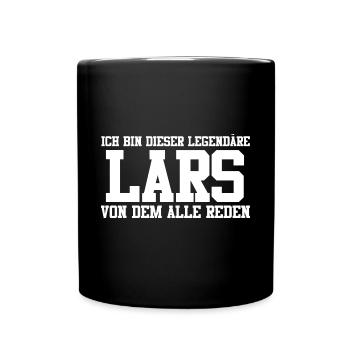 Lars Name Design - Tasse einfarbig - Schwarz - Vorne