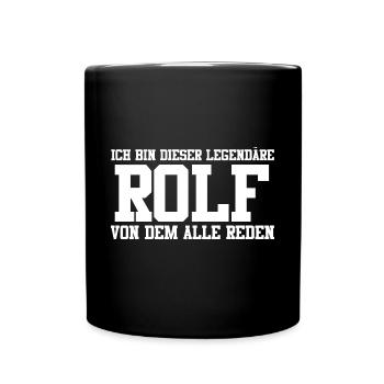 Rolf Name Design - Tasse einfarbig - Schwarz - Vorne
