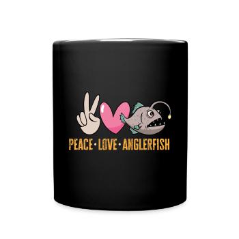 Poisson-grenouille Pêcheur en haute mer Pêcheur à la ligne - Mug uni - noir - Devant