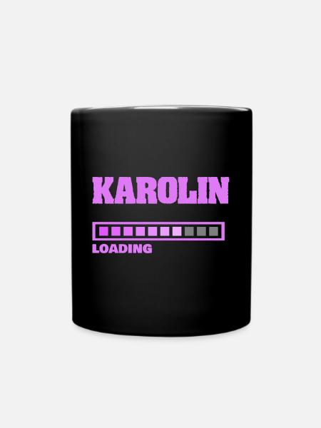 Karolin als Baby - Tasse einfarbig - Schwarz