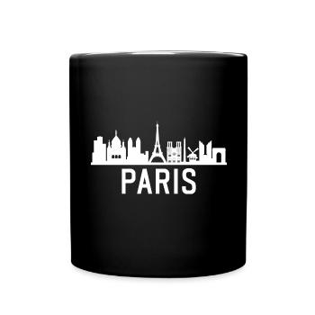 Paris City Skyline Eiffel Tower France - Full Colour Mug - black - Front