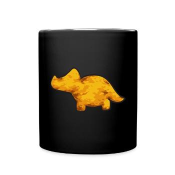Dino Nuggets Dinosaurier Chicken Nuggets - Tasse einfarbig - Schwarz - Vorne