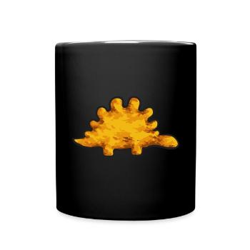 Dino Nuggets Dinosaurier Chicken Nuggets - Tasse einfarbig - Schwarz - Vorne