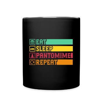 Pantomime Repeat Circus Performer Costume Gifts - Full Colour Mug - black - Front