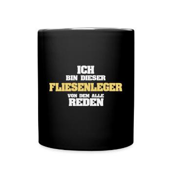 Cadeau pour carreleur - Mug uni - noir - Devant