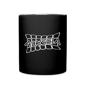 Name Alyssia - Tasse einfarbig - Schwarz - Vorne