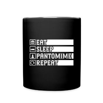 Circus Graphic Pantomime Repeat Circus Performer - Full Colour Mug - black - Front