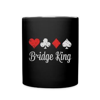 Bridge Kartenspiel Geschenk - Tasse einfarbig - Schwarz - Vorne