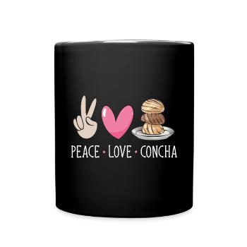 Concha Hispanic Mexican Pan Dulce - Full Colour Mug - black - Front